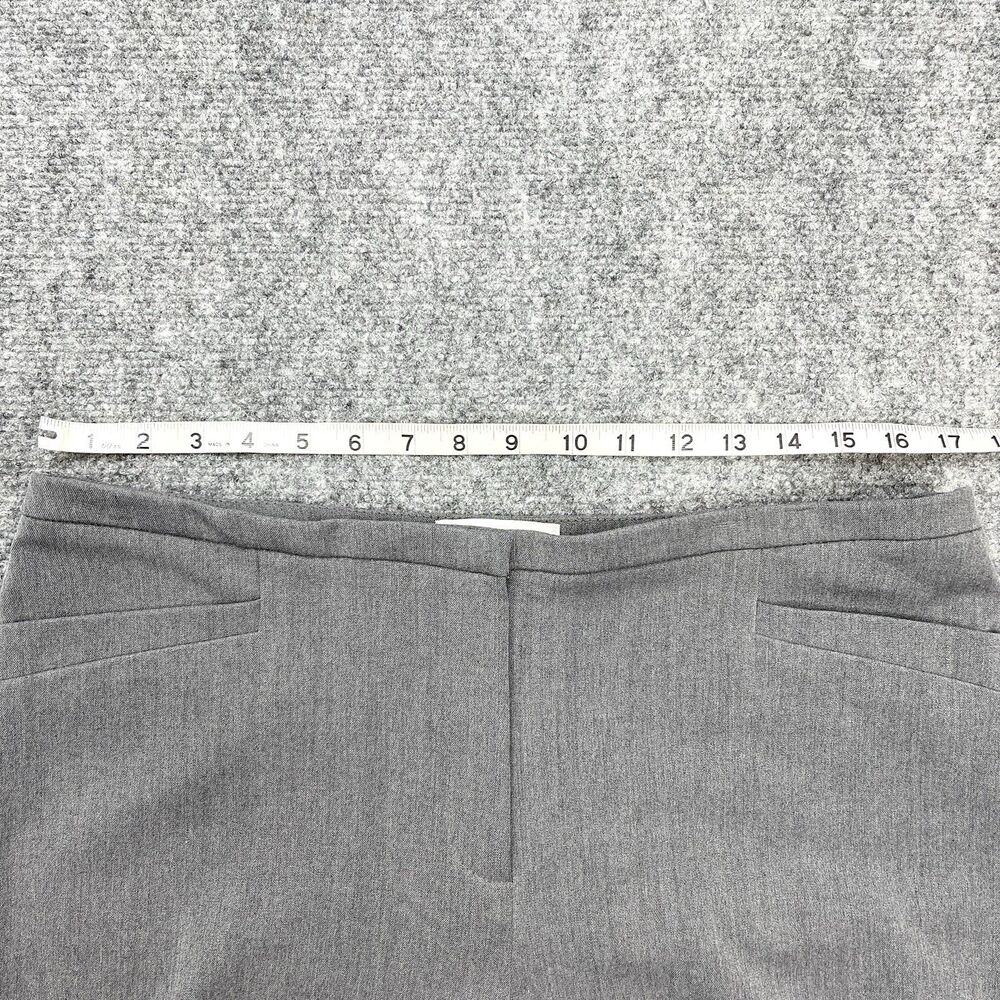 Chicos Trouser Dress Pants Sz 2 Short Womens Large Short Gray Stretch Flare Leg - Picture 7 of 12